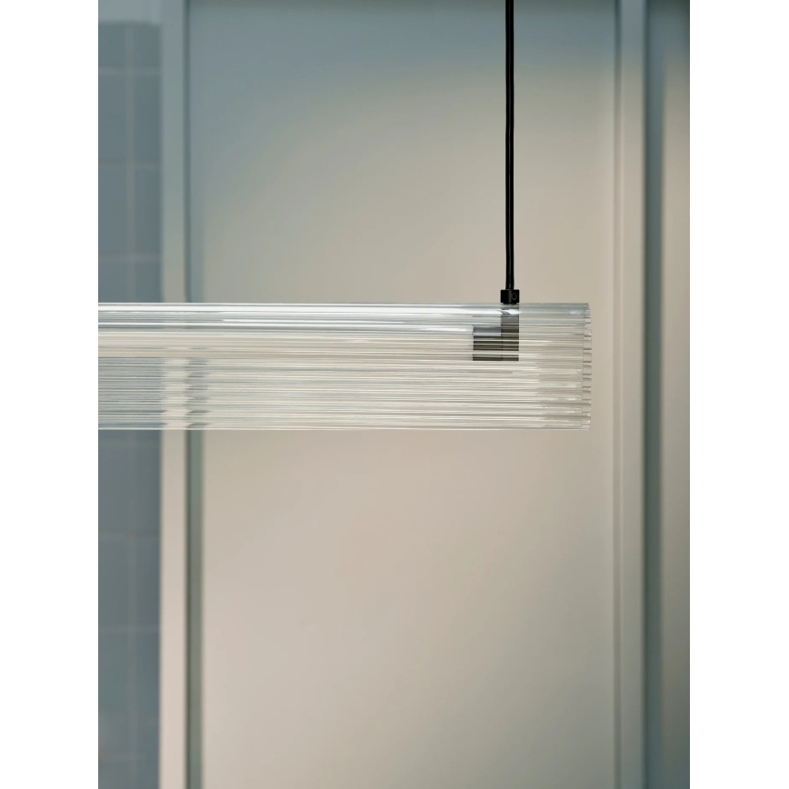 Nordlux - Dimmbare LED-Hängeleuchte an Stahlseil ALIANI LED/20W/230V 3000K 100 cm schwarz/klar