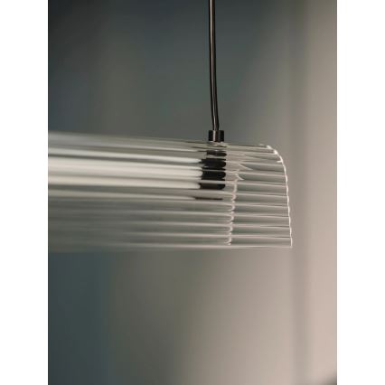 Nordlux - Dimmbare LED-Hängeleuchte an Stahlseil ALIANI LED/20W/230V 3000K 100 cm schwarz/klar
