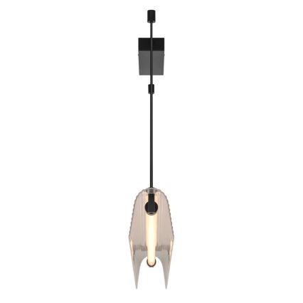 Nordlux - Dimmbare LED-Hängeleuchte an Stahlseil ALIANI LED/20W/230V 3000K 100 cm schwarz/klar