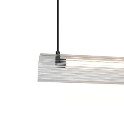Nordlux - Dimmbare LED-Hängeleuchte an Stahlseil ALIANI LED/20W/230V 3000K 100 cm schwarz/klar