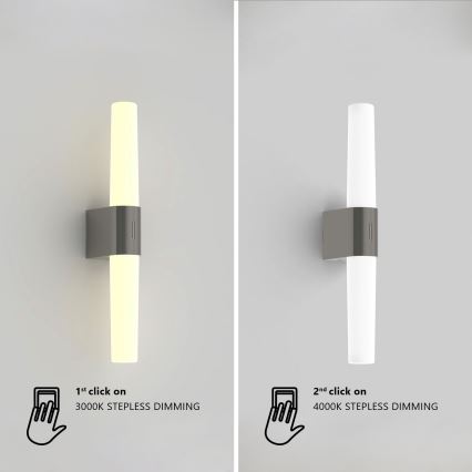 Nordlux - LED dimmbares Badezimmerspiegellicht HELVA LED/9,5W/230V IP44 3000/4000K CRI 90 mattchrom
