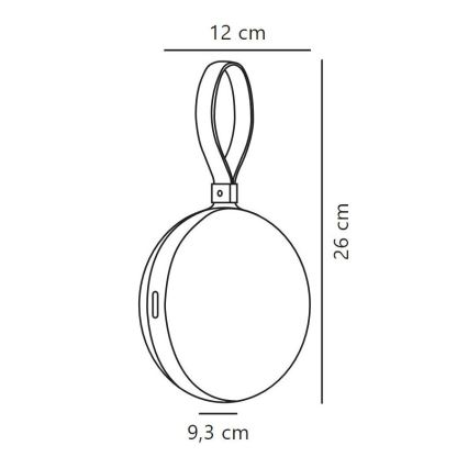 Nordlux - LED Dimmbares tragbares Außenleuchte BRING TO-GO LED/1W/3,7V IP54 1500 mAh Schwarz