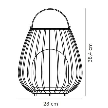 Nordlux - LED Dimmbares tragbares Außenleuchte JIM TO-GO LED/3W/3,7V IP54 5000 mAh Schwarz