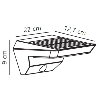 Nordlux - LED Solar-Wandleuchte mit Sensor AGENA LED/5W/3,7V IP44 2200 mAh