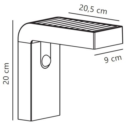 Nordlux - LED Solar-Wandleuchte mit Sensor ALYA LED/5W/3,7V IP44 2200 mAh