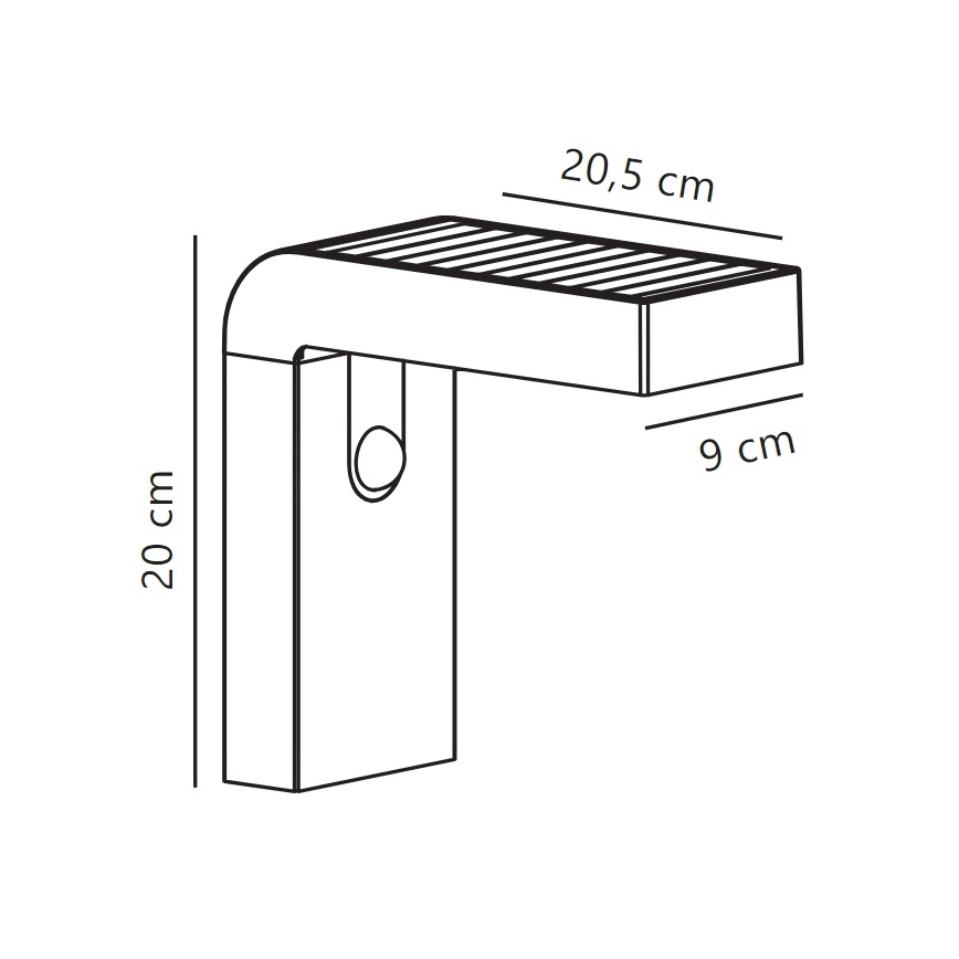 Nordlux - LED Solar-Wandleuchte mit Sensor ALYA LED/5W/3,7V IP44 2200 mAh