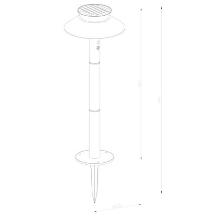 Nordlux - LED-Solarleuchte mit Sensor JUSTINA LED/5W/3,7V IP44 1800 mAh