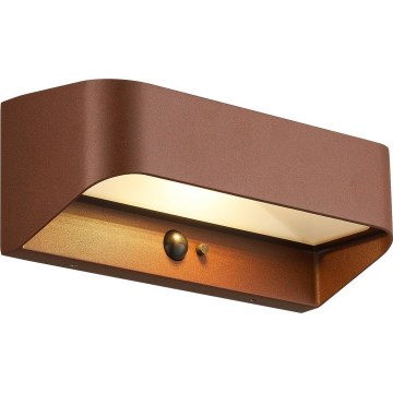 Nordlux - LED-Solarleuchte mit Sensor MARCELLIO LED/5W/5V IP54 2200 mAh braun