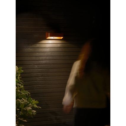 Nordlux - LED-Solarleuchte mit Sensor MARCELLIO LED/5W/5V IP54 2200 mAh braun