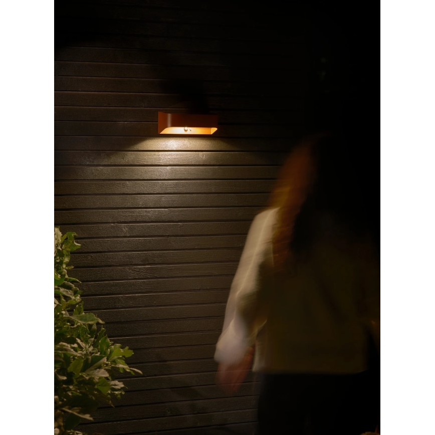 Nordlux - LED-Solarleuchte mit Sensor MARCELLIO LED/5W/5V IP54 2200 mAh braun