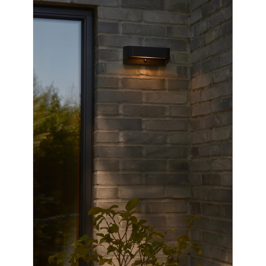 Nordlux - LED-Solarleuchte mit Sensor MARCELLIO LED/5W/5V IP54 2200 mAh schwarz