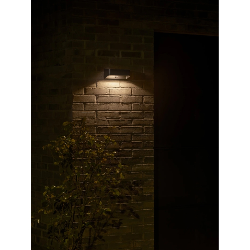 Nordlux - LED-Solarleuchte mit Sensor MARCELLIO LED/5W/5V IP54 2200 mAh schwarz