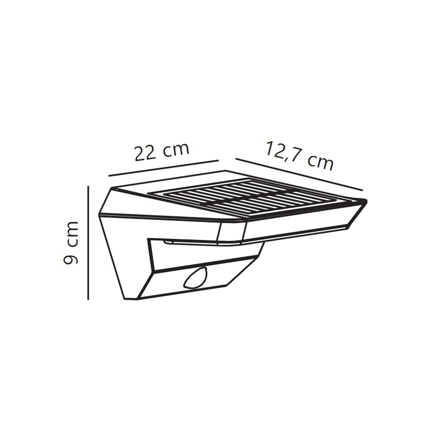 Nordlux - LED-Solarwandleuchte mit Sensor AGENA LED/5W/3,7V IP44 2200 mAh