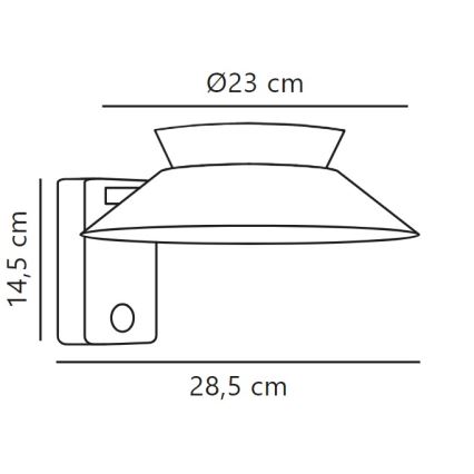 Nordlux - LED-Solarwandleuchte mit Sensor JUSTINA LED/5W/3,7V IP44