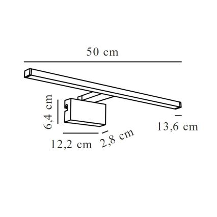 Nordlux - LED-Badezimmer-Spiegelleuchte MARLEE LED/8,9W/230V IP44 3000K 50 cm glänzender Chrom