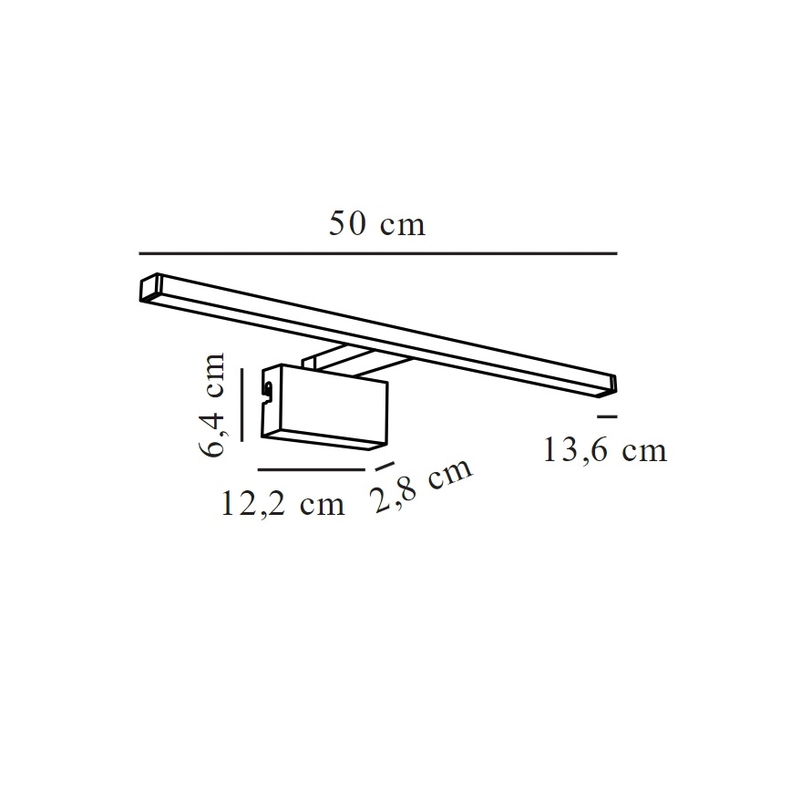 Nordlux - LED-Badezimmer-Spiegelleuchte MARLEE LED/8,9W/230V IP44 3000K 50 cm glänzender Chrom