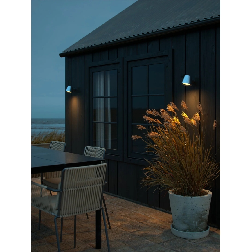 Nordlux - Outdoor-Wandleuchte ALERIA 1xGU10/35W/230V IP44 silbern
