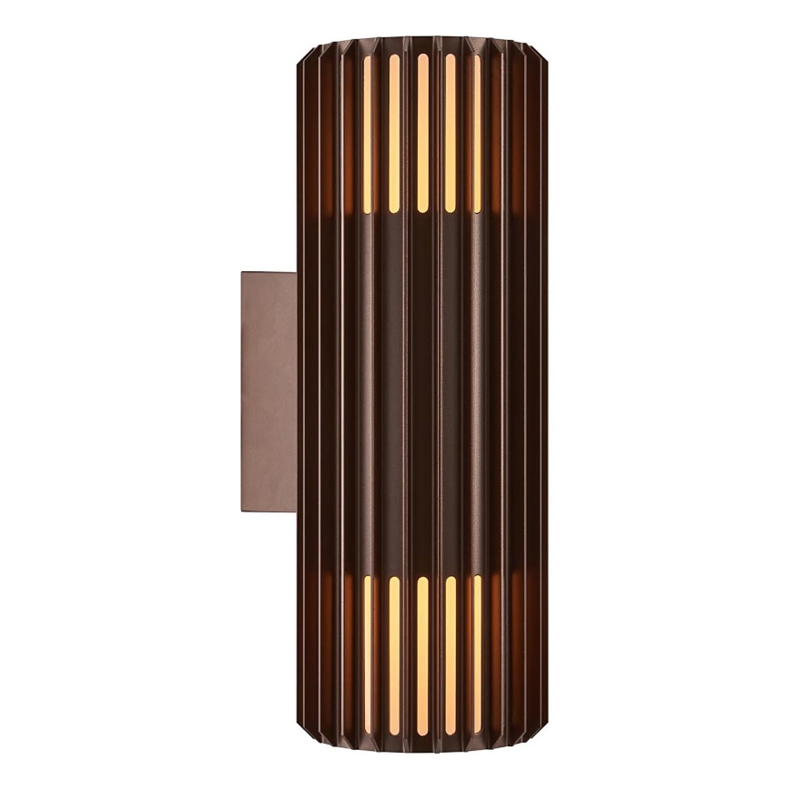 Nordlux - Outdoor-Wandleuchte ALUDRA 2xE27/15W/230V IP54 braun