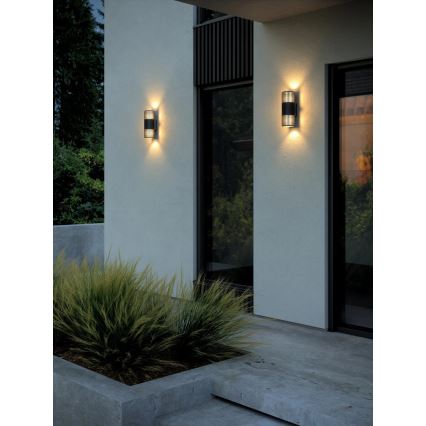 Nordlux - Outdoor-Wandleuchte ALUDRA 2xE27/15W/230V IP54 schwarz