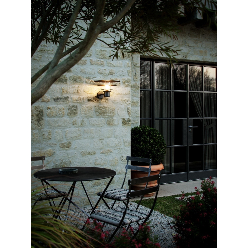 Nordlux - Outdoor-Wandleuchte BASTIA 1xE27/20W/230V IP54 schwarz
