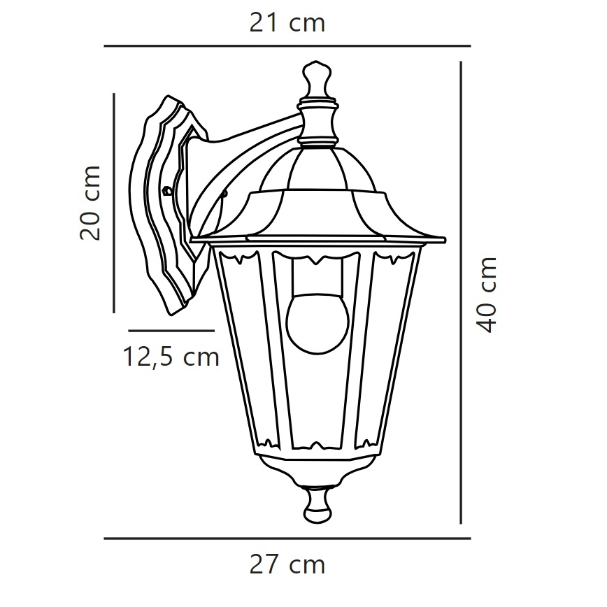 Nordlux - Outdoor-Wandleuchte CARDIFF 1xE27/60W/230V IP44