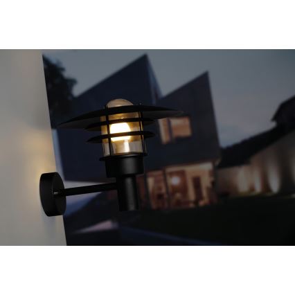 Nordlux - Outdoor-Wandleuchte LONSTRUP 1xE27/60W/230V IP44 schwarz