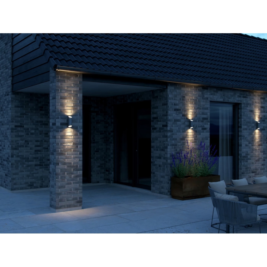 Nordlux - Outdoor-Wandleuchte NICO 2xGU10/35W/230V IP54 anthrazit