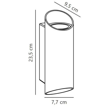 Nordlux - Outdoor-Wandleuchte NICO 2xGU10/35W/230V IP54 anthrazit