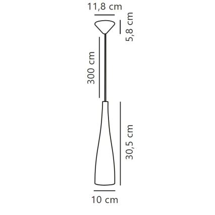 Nordlux - Pendelleuchte an Kabel EMBLA 1xE27/40W/230V rauchfarben/schwarz