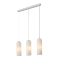 Nordlux - Pendelleuchte an Kabel MIELLA 3xE27/25W/230V weiß