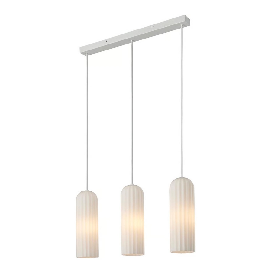 Nordlux - Pendelleuchte an Kabel MIELLA 3xE27/25W/230V weiß
