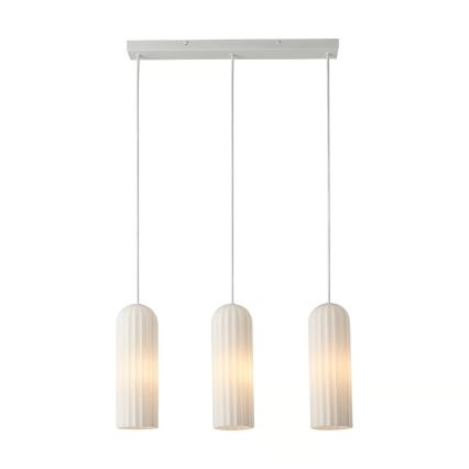 Nordlux - Pendelleuchte an Kabel MIELLA 3xE27/25W/230V weiß