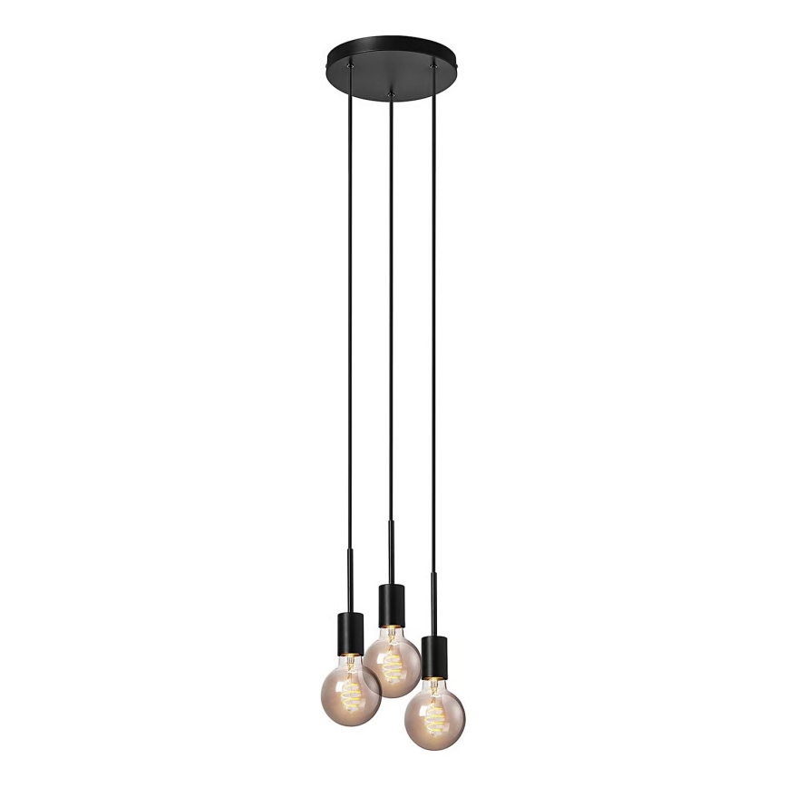 Nordlux - Pendelleuchte an Kabel PACO 3xE27/25W/230V schwarz