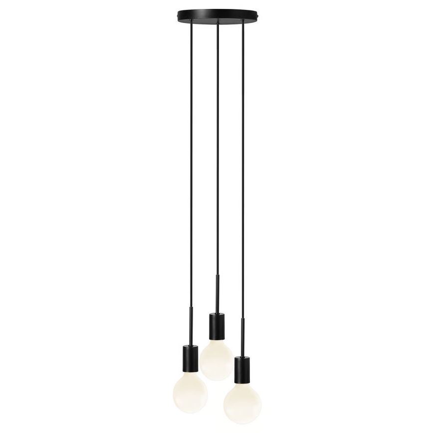 Nordlux - Pendelleuchte an Kabel PACO 3xE27/25W/230V schwarz
