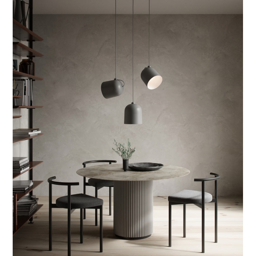 Nordlux - Pendelleuchte ANGLE mit Kabel 1xE27/25W/230V grau