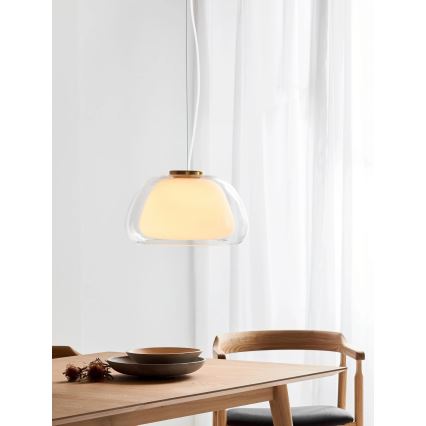 Nordlux - Pendelleuchte JELLY an Kabel 1xE27/40W/230V weiß/klar