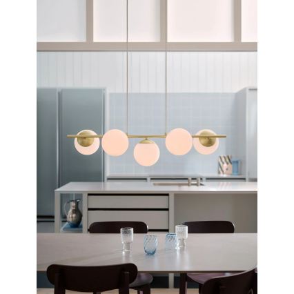 Nordlux - Pendelleuchte LILLY an Kabel 5xE14/10W/230V Messing