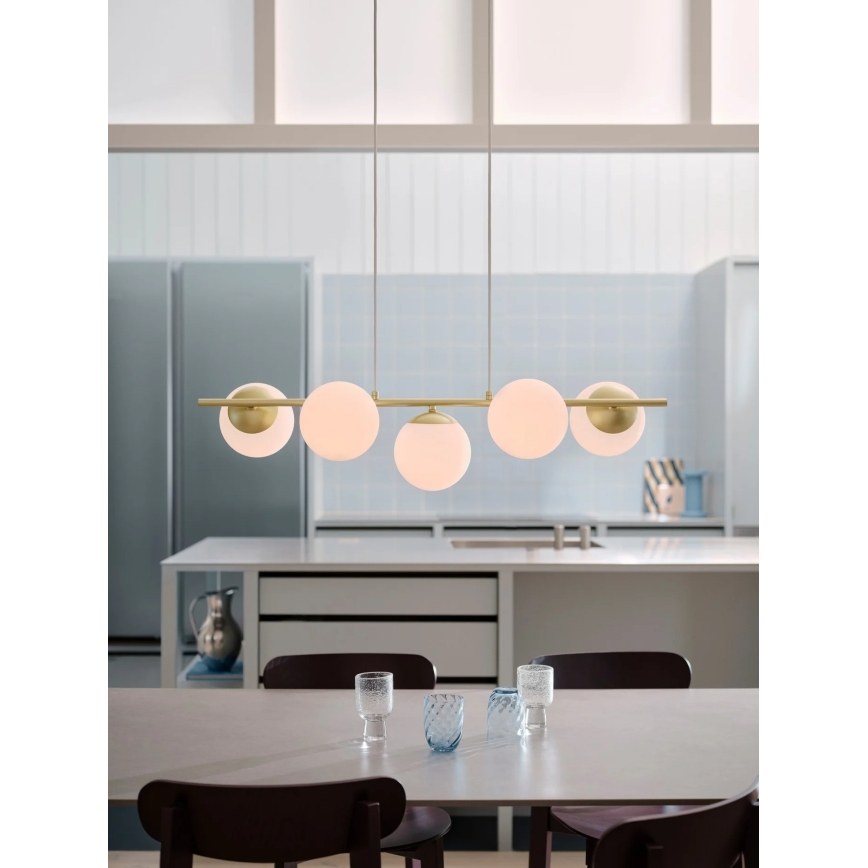 Nordlux - Pendelleuchte LILLY an Kabel 5xE14/10W/230V Messing