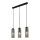 Nordlux - Pendelleuchte MIELLA an Kabel 3xE27/25W/230V schwarz/rauchfarben
