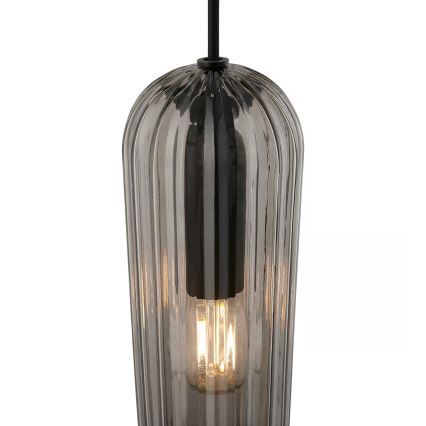 Nordlux - Pendelleuchte mit Kabel MIELLA 1xE27/25W/230V rauchfarben