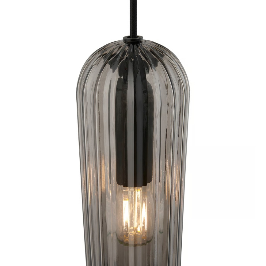 Nordlux - Pendelleuchte mit Kabel MIELLA 1xE27/25W/230V rauchfarben