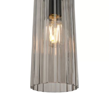 Nordlux - Pendelleuchte mit Kabel MIELLA 1xE27/25W/230V rauchfarben