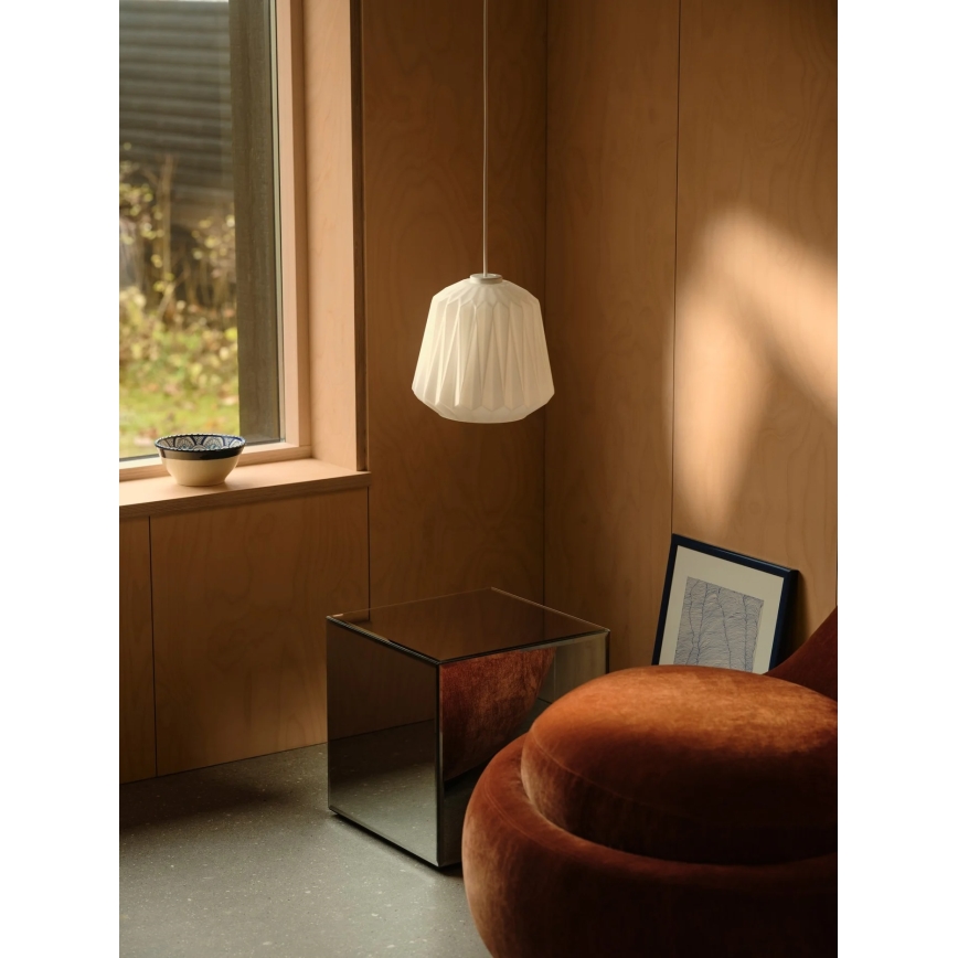 Nordlux - Pendelleuchte mit Kabelaufhängung ELBIE 1xE27/15W/230V Ø 24 cm weiß