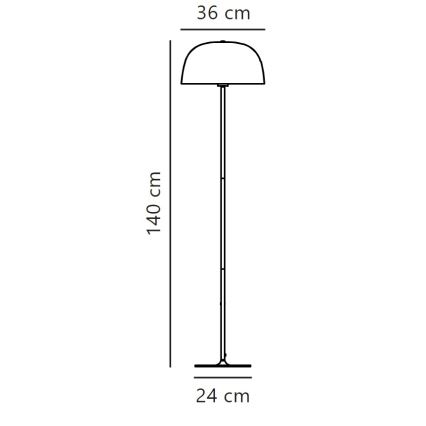 Nordlux - Stehleuchte CERA 1xE27/60W/230V golden