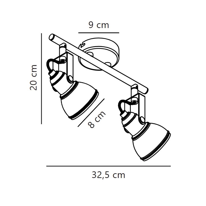Nordlux - Strahler ASLAK 2xGU10/35W/230V weiß