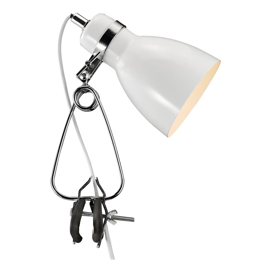 Nordlux - Tischleuchte mit Klemme CYCLONE 1xE14/15W/230V weiß