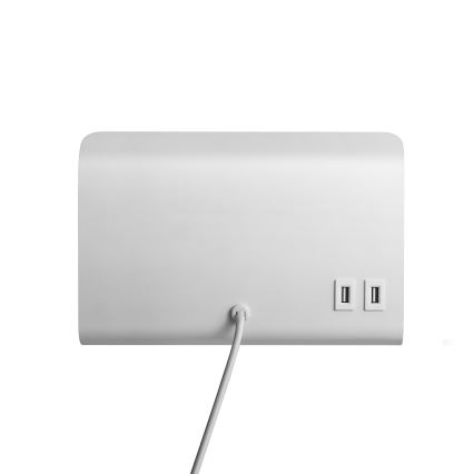 Nordlux - Wandleuchte mit Spot, Ablage und USB ROOMI 1xGU10/8W/230V Weiß