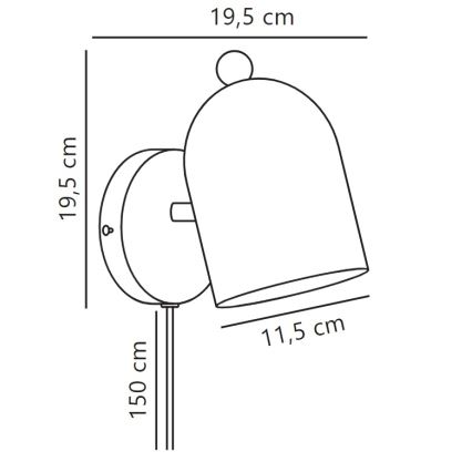 Nordlux - Wandstrahler GASTON 1xE27/15W/230V grün
