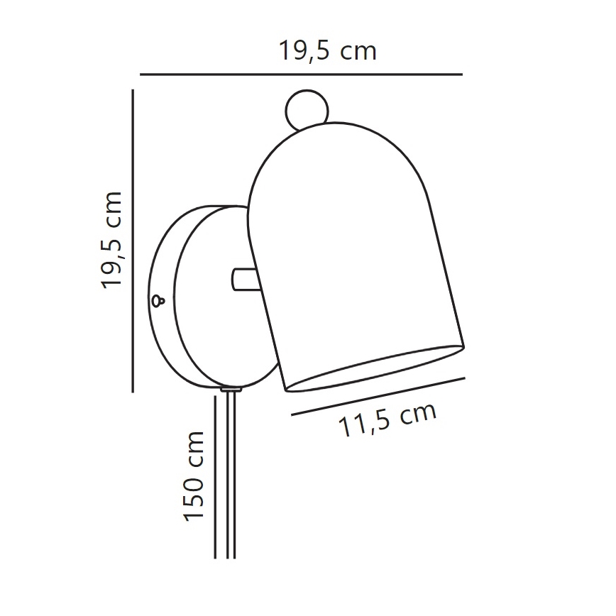 Nordlux - Wandstrahler GASTON 1xE27/15W/230V grün