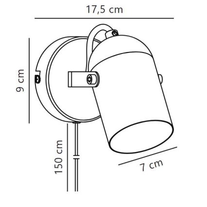 Nordlux - Wandstrahler LOTUS 1xE14/40W/230V